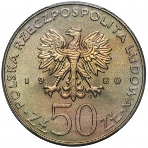 50 złotych 1980 Kazimierz I Odnowiciel - PCGS MS67