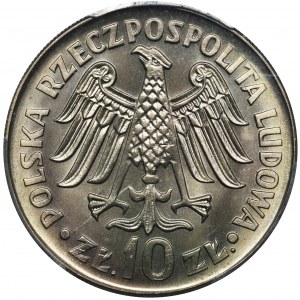 10 złotych 1964 Kazimierz Wielki - PCGS MS65 - wypukły napis na awersie
