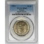10 gold 1964 Casimir the Great - PCGS MS65 - relief inscription on obverse