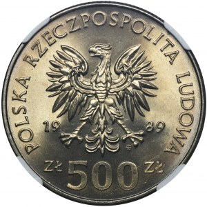 500 złotych 1989 50 rocznica Wojny Obronnej Narodu Polskiego - NGC MS67