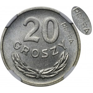 PRÓBA, 20 groszy 1949 Aluminium - NGC MS65 - RZADKIE