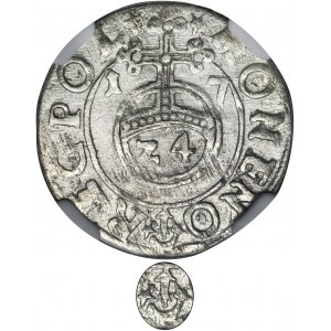 Zygmunt III Waza, Półtorak Bydgoszcz 1617 - NGC AU53 - ILUSTROWANY, RZADKI