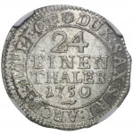 August III Sas, 1/24 Taler (Pfennig) Dresden 1750 FWôF - NGC AU58