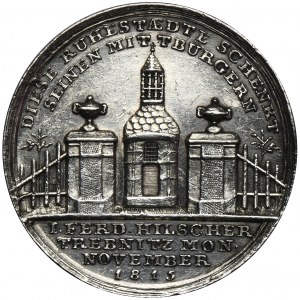 Schlesien, Trzebnica 1815 Friedhofsbau Medaille - SEHR RAR