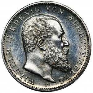 Deutschland, Württemberg, Wilhelm II, 3 Mark Stuttgart 1912 F