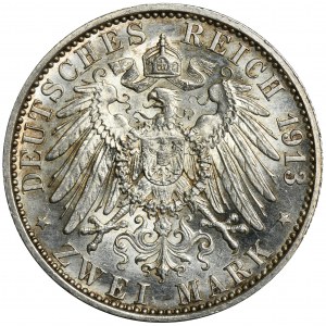 Germany, Prussia Kingdom, Wilhelm II, 2 Mark Berlin 1913