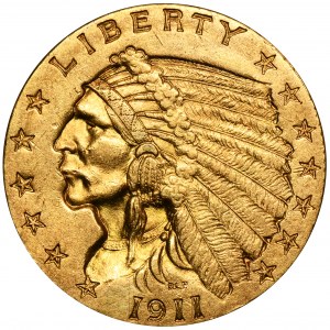 USA, 2 1/2 Dollar Philadelphia 1911 - Indian head