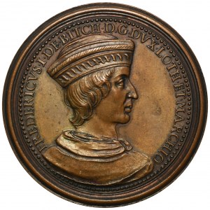 Ludomila and Frederick I of Lorraine, Bronze medal 19th century