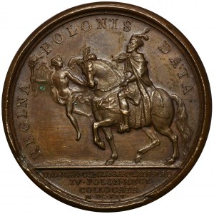 Ladislaus IV. Vasa, Medaille anlässlich der Ankunft von Louise Maria Gonzaga in Polen 1645