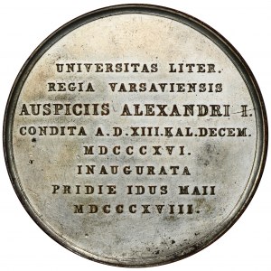 Medaille zum Gedenken an die Gründung der Universität Warschau 1818