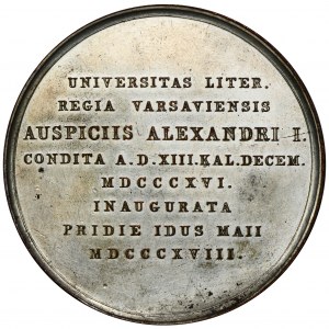 Medal na pamiątkę założenia Uniwersytetu Warszawskiego 1818
