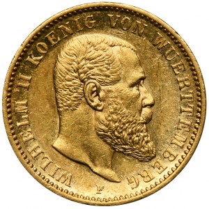 Niemcy, Wirtembergia, Wilhelm II, 20 Marek Stuttgart 1894 F