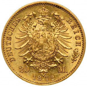 Deutschland, Württemberg, Karl von Württemberg, 20 Mark Stuttgart 1872 F