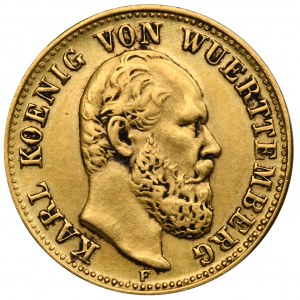 Niemcy, Wirtembergia, Karol Wirtemberski, 5 Marek Stuttgart 1877 F