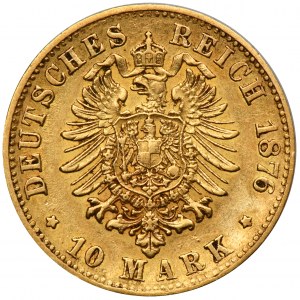 Germany, Hessen, Ludwig III, 10 Mark Darmstadt 1876 H