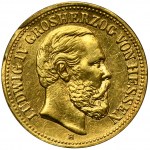 Deutschland, Hessen, Ludwig IV, 5 Mark Darmstadt 1877 H - SEHR RAR