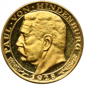 Niemcy, Republika Weimarska, Medal Paul von Hindenburg 1928 - lustrzanka