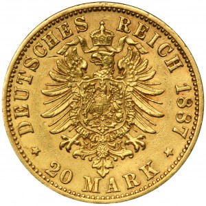 Deutschland, Königreich Preußen, Wilhelm I., 20 Mark Berlin 1887 A