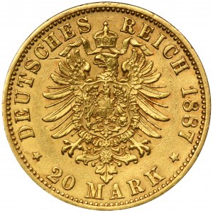 Germany, Kingdom of Prussia, Wilhelm I, 20 Mark Berlin 1887 A