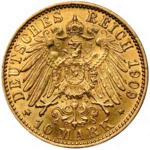 Germany, Kingdom of Prussia, Wilhelm II, 10 Mark Berlin 1909 A
