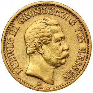 Deutschland, Hessen, Ludwig III, 20 Mark Darmstadt 1873 H