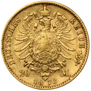 Germany, Hessen, Ludwig III, 20 Mark Darmstadt 1873 H