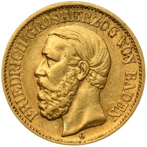 Germany, Baden, Friedrich I, 10 Mark Karlsruhe 1872 G