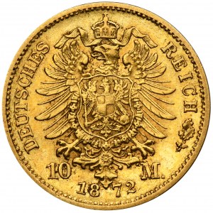 Germany, Baden, Friedrich I, 10 Mark Karlsruhe 1872 G