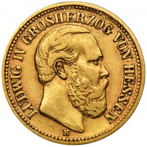 Germany, Hessen, Ludwig III, 10 Mark Darmstadt 1878 H