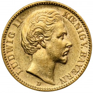 Niemcy, Bawaria, Ludwik II, 20 Marek Monachium 1873 D