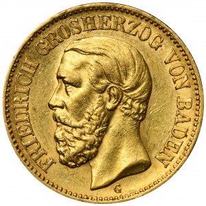 Germany, Baden, Friedrich I, 20 Mark Karlsruhe 1872 G