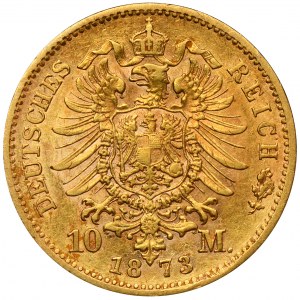 Deutschland, Hessen, Ludwig III, 10 Mark Darmstadt 1873 H