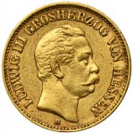 Germany, Hessen, Ludwig III, 20 Mark Darmstadt 1874 H - RARE