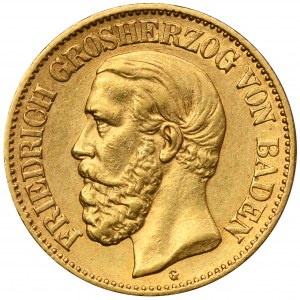 Germany, Baden, Friedrich I, 10 Mark Karlsruhe 1888 G