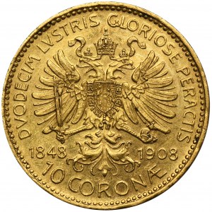 Austria, Franz Josef I, 10 Corona Wien 1908