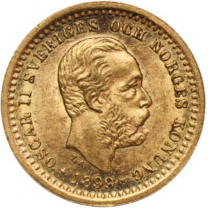 Szwecja, Oskar II, 5 Koron Sztokholm 1899