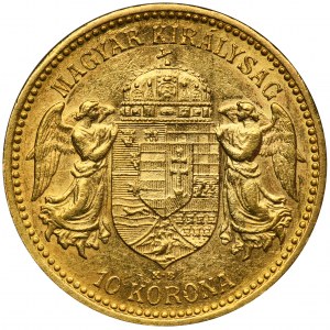 Hungary, Franz Josef I, 10 Koron Kremnitz 1893 KB