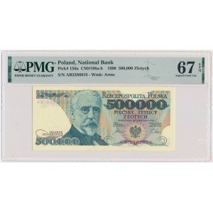 500.000 Gold 1990 - AB - PMG 67 EPQ - seltene Serie