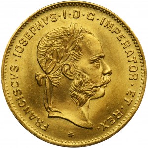 Österreich, Franz Joseph I., 4 Florens = 10 Franken Wien 1892 - NEUES FAHRRAD
