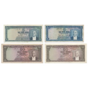 Turkey, 5-50 Lirasi 1930-70 (4 pcs.)