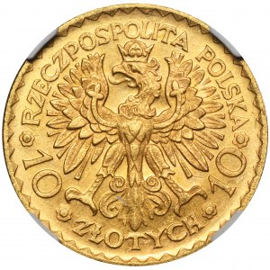 10 gold 1925 Chrobry - NGC MS64