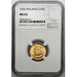 10 Gold 1925 Chrobry - NGC MS65