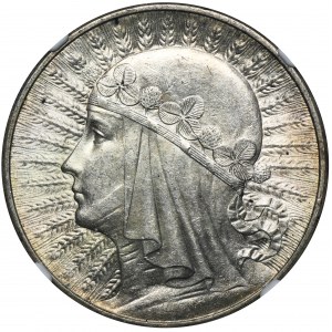 Head of a Woman, 10 gold Warsaw 1932 - NGC MS61
