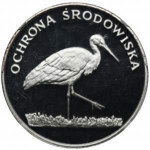 100 złotych 1982 Ochrona Środowiska Bocian - NGC PF69 ULTRA CAMEO