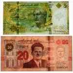 Tunezja, zestaw 5-20 dinarów 2013-17 (2 szt.)