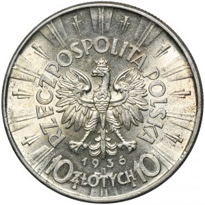 Piłsudski, 10 Zloty 1936 - schön