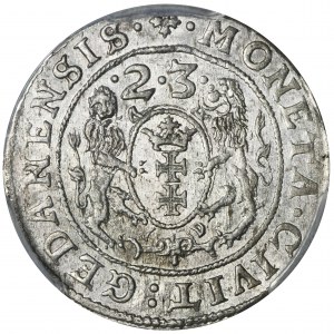 Sigismund III Vasa, 1/4 Thaler Danzig 1623 - PCGS MS62 - PR•