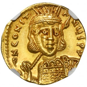 Byzantinisches Reich, Konstantin IV., Solidus - NGC MS