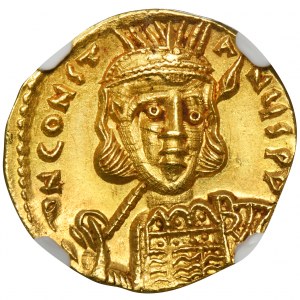 Cesarstwo Bizantyjskie, Konstantyn IV, Solidus - NGC MS