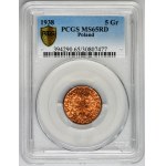 5 Pfennige 1938 - PCGS MS65 RD